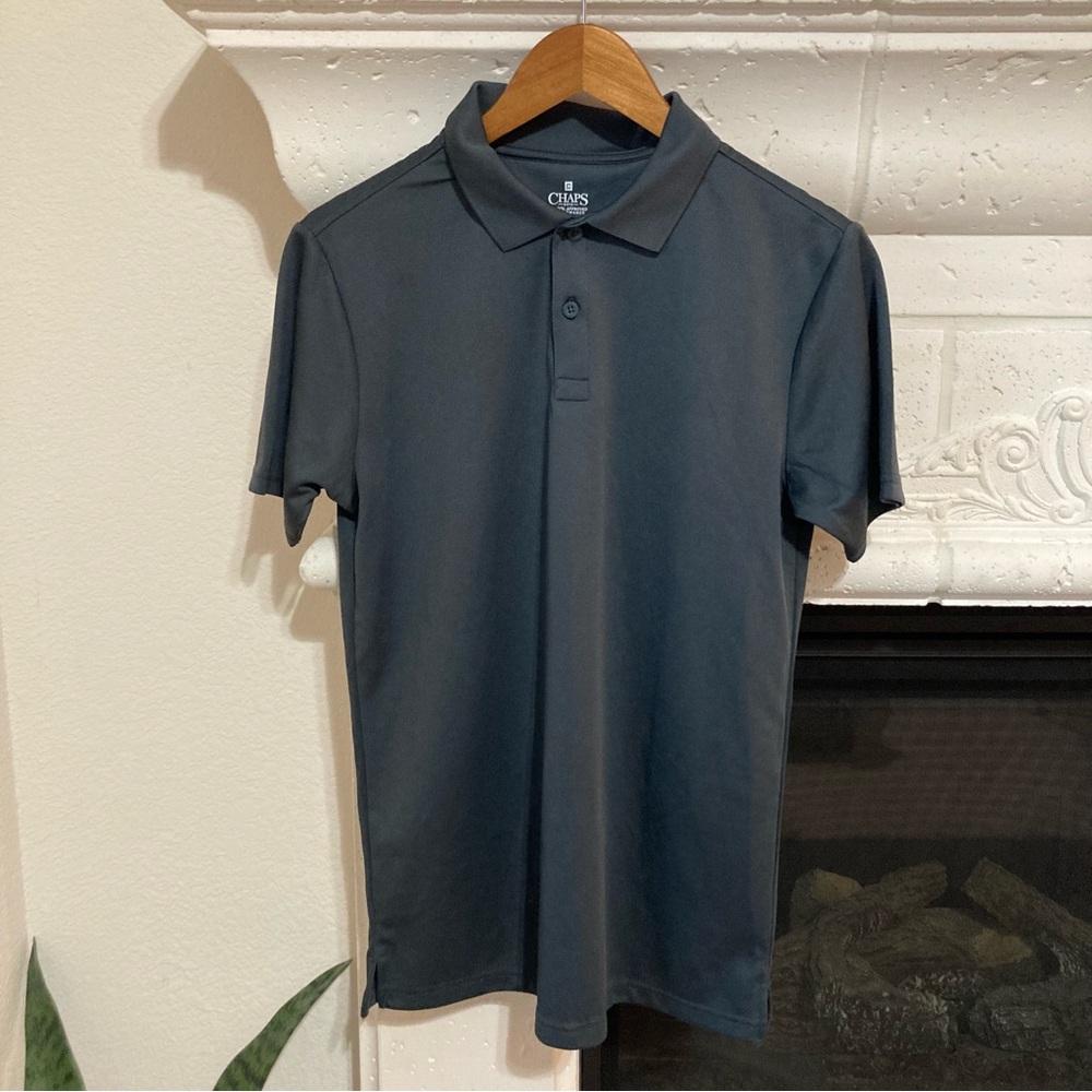 Boy's Gray Polo Shirt Chaps Short Sleeved Teen XL 18 - 20